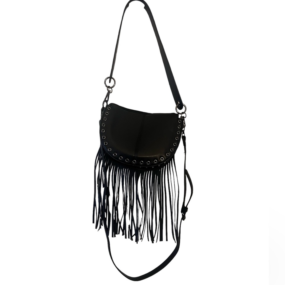 Moons fringe black cross body purse - Picture 3 of 5